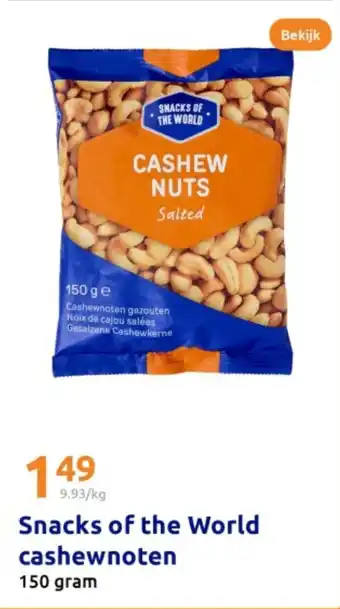 Action Snacks of the world cashewnoten aanbieding