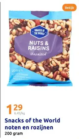 Action Snacks of the world noten en rozijnen aanbieding