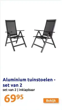 Action Aluminium tuinstoelen aanbieding