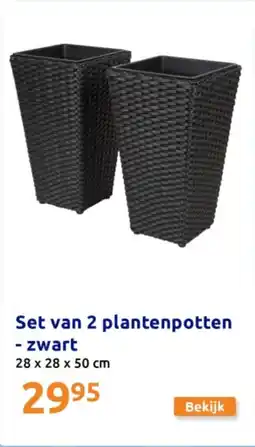 Action Set van 2 plantenpotten aanbieding