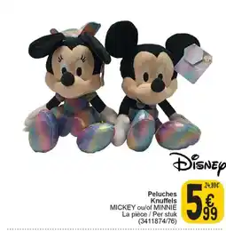 Cora Peluches knuffels mickey ou of minnie aanbieding