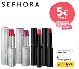 Di Sephora de lippenstiften aanbieding