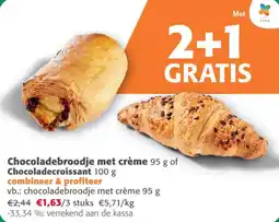 Comarkt Chocoladebroodje met crème of Chocoladecroissant aanbieding