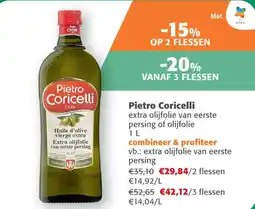 Comarkt Pietro Coricelli extra olijfolie van eerste persing of olijfolie aanbieding