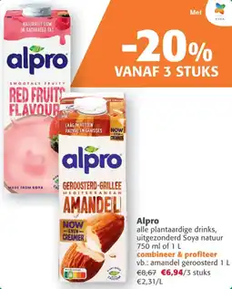 Comarkt Alpro alle plantaardige drinks, uitgezonderd Soya natuur aanbieding