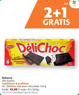 Comarkt Delacre délichoc met pure chocolade aanbieding