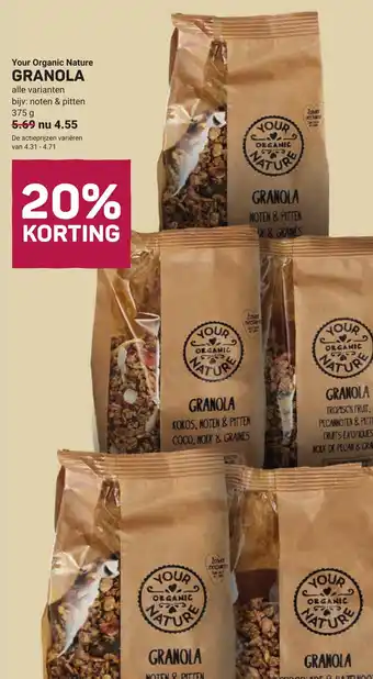 Ekoplaza Your organic nature granola aanbieding