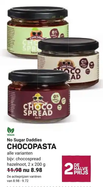 Ekoplaza No sugar daddies chocopasta aanbieding