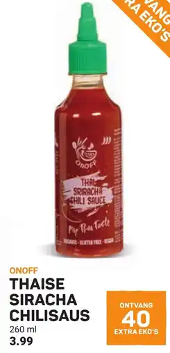 Ekoplaza Onoff thaise siracha chilisaus aanbieding