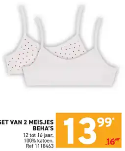 Trafic Set van 2 meisjes beha's aanbieding