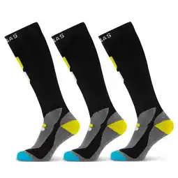 Decathlon Poederbaas Skisokken Technical Bamboo Freeride 3-pack Zwart aanbieding