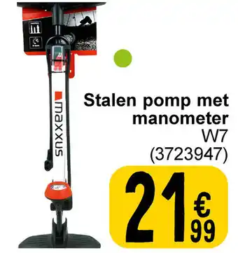 Cora Maxxus stalen pomp met manometer W7 aanbieding