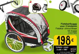 Cora Maxxus Fietskar/buggy voor 2 kinderen aanbieding