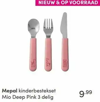 Baby & Tiener Mepal kinderbestekset mio deep pink aanbieding