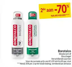 Intermarché Borotalco Deodorant of Douchegel aanbieding