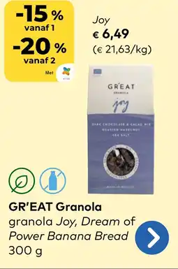 Bio Planet Gr'eat Granola Joy aanbieding