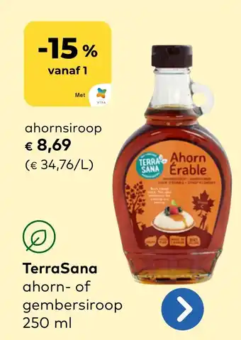 Bio Planet TerraSana Ahornsiroop aanbieding