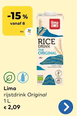 Bio Planet Lima Rijstdrink Original aanbieding