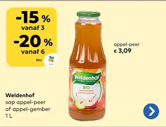 Bio Planet Weldenhof Sap Appel Peer aanbieding