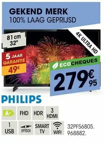 Electro Depot Philips 32" Smart TV aanbieding