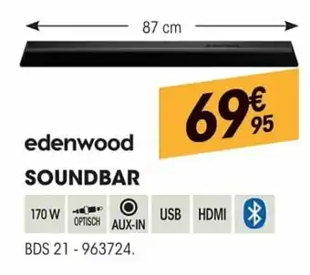 Electro Depot Edenwood Soundbar 87cm aanbieding