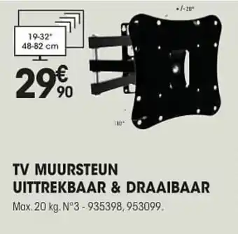 Electro Depot TV Muursteun Uittrekbaar & Draaibaar aanbieding