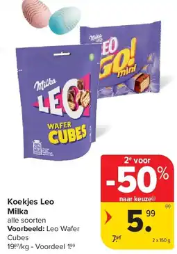 Carrefour Koekjes Leo Milka aanbieding