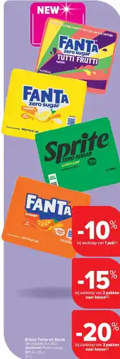 Carrefour Blikjes Fanta en Sprite aanbieding