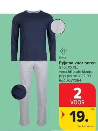 Carrefour Pyjama voor heren aanbieding