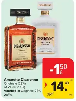 Carrefour Amaretto Disaronno aanbieding