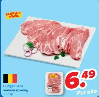 Carrefour Budget pack varkensspiering aanbieding