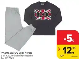 Carrefour Pyjama AC/DC voor heren aanbieding