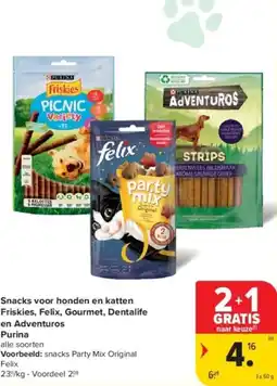 Carrefour Snacks voor honden en katten aanbieding