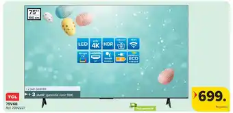 Carrefour TCL 75V6B LED TV aanbieding