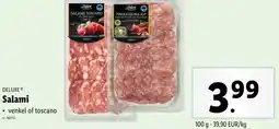 Lidl Deluxe salami aanbieding