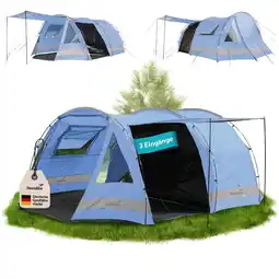 Decathlon Tunneltent Kambo 4 - 4 persoons tent - 420x275 cm - 1 slaapcabine - Muggengaas aanbieding