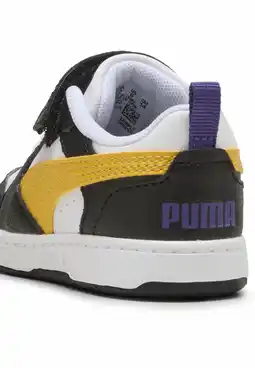Decathlon PUMA Rebound v6 Lo sneakers voor peuters PUMA Black Yellow Sizzle White aanbieding