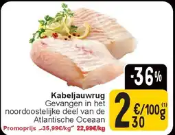 Cora Kabeljauwrug aanbieding