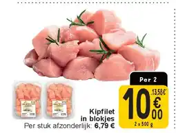 Cora Kipfilet in blokjes aanbieding