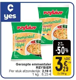 Cora Geraspte emmentaler REYBIER aanbieding