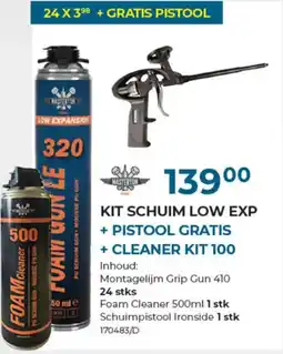 Meno Pro Kit schuim low EXP + pistool gratis + cleaner kit 100 aanbieding