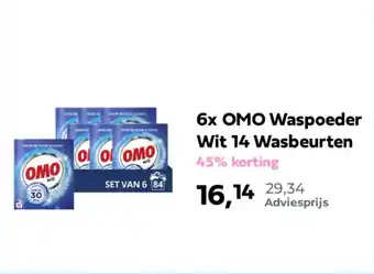 Plein.nl 6x OMO waspoeder wit aanbieding