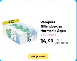 Pampers billendoekjes harmonie aqua