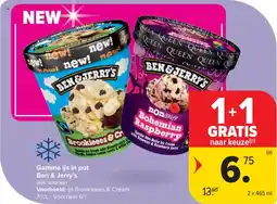 Carrefour Market Gamma ijs in pot ben & jerry's aanbieding