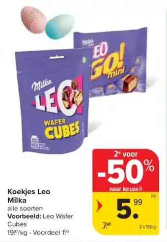 Carrefour Market Koekjes leo milka aanbieding