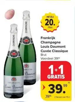 Carrefour Market Frankrijk champagne louis daumont cuvée classique aanbieding