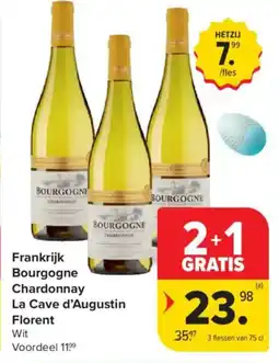 Carrefour Market Frankrijk bourgogne chardonnay la cave d'augustin florent aanbieding