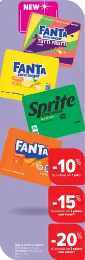 Carrefour Market Blikjes Fanta en Sprite aanbieding