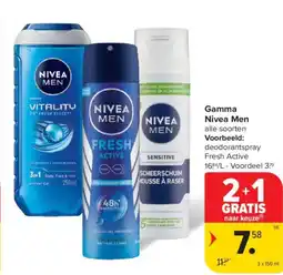 Carrefour Market Gamma NIVEA men aanbieding