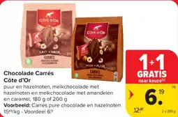 Carrefour Market Chocolade Carrés Côte d'Or aanbieding